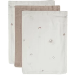 Jollein Flanellen Mousseline 3-Pack Stargaze Biscuit