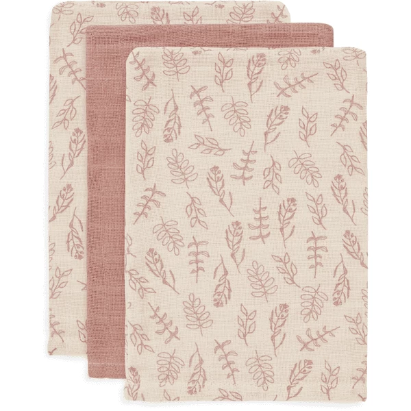 Jollein Gaas Washandje 3-pack Meadow Rozenhout 4 Jollein Gaas Washandje 3-pack Meadow Rozenhout - Afbeelding 4