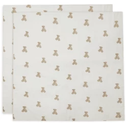 Jollein Gaasdeken Mousseline 115 X 115 Cm 2-Pack Teddy Bear