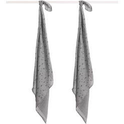 Jollein Gaasluiers 2-pack Spot Stormgrijs 110x110cm