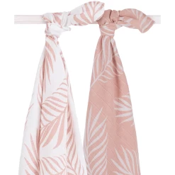 Jollein Hydrofiele Doek 2 Stuks Nature Pale Pink 115x115cm