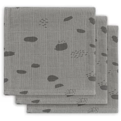 Jollein Monddoek Van Gaas Vlekstormgrijs 3-pack
