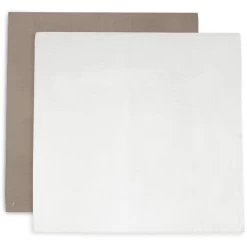 Jollein Set Van 2 Bamboe Katoenen Gaasluiers 115x115cm Biscuit/Ivory