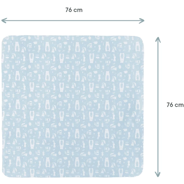 Kindsgard Spuugdoeken Handklad 4-pack Blauw 3 Kindsgard Spuugdoeken Handklad 4-pack Blauw - Afbeelding 3