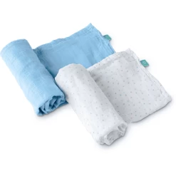 KOALA BABY CARE ® Gaasluier Soft Touch 120 X 120 Cm 2-pack - Blauw