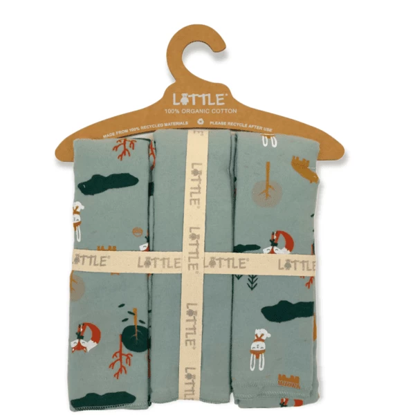 LITTLE Molle Doekjes 3 Stuk Biologische Bosdieren Green Tea 2 LITTLE Molle Doekjes 3 Stuk Biologische Bosdieren Green Tea - Afbeelding 2