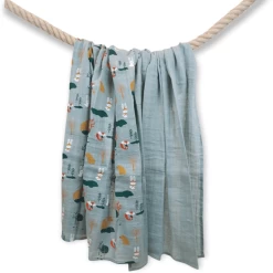 LITTLE Puck Doekjes 2-pack Bosdieren Green Thee -Babyverzorging Deals little puck doekjes 2 pack bosdieren green thee a329248 3