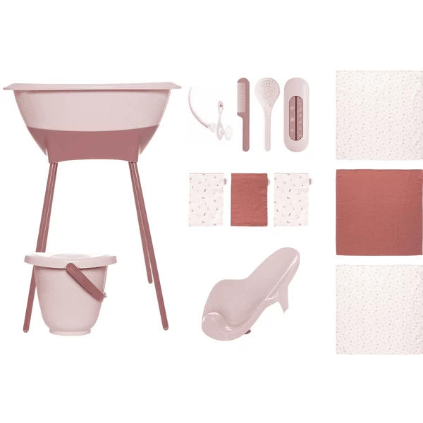 Luma ® Babycare Badset Met Mousseline Doekjes In Bloesemroze Vanaf De Geboorte 2 Luma ® Babycare Badset Met Mousseline Doekjes In Bloesemroze Vanaf De Geboorte - Afbeelding 2