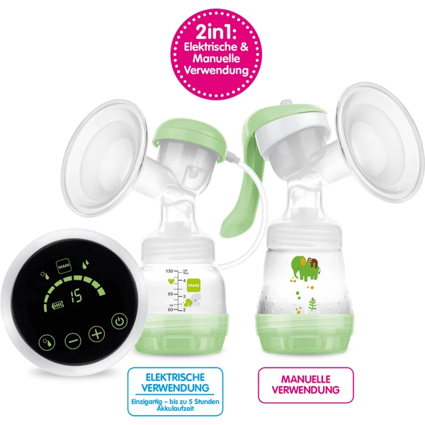 MAM 2in1 Borstpomp Groen 2 MAM 2in1 Borstpomp Groen - Afbeelding 2