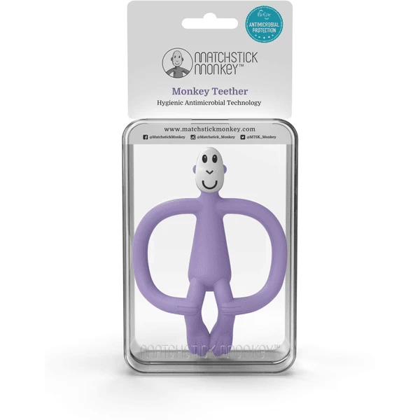 Matchstick Monkey Bijtring Aap, Paars 5 Matchstick Monkey Bijtring Aap, Paars - Afbeelding 5