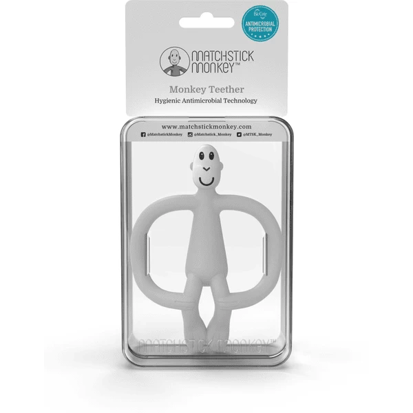 Matchstick Monkey Bijtring Aapje, Lichtgrijs 5 Matchstick Monkey Bijtring Aapje, Lichtgrijs - Afbeelding 5