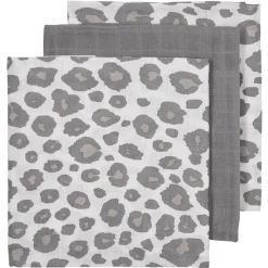 Meyco Gaasluiers 3-Pack Panter Neutraal/Grijs 70 X 70 Cm -Babyverzorging Deals meyco gaasluiers 3 pack panter neutraal grijs 70 x 70 cm a353086 3