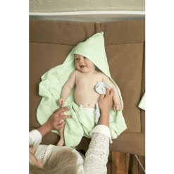 Meyco Hooded Towel Uni Soft Mint -Babyverzorging Deals meyco hooded towel uni soft mint a359260 3