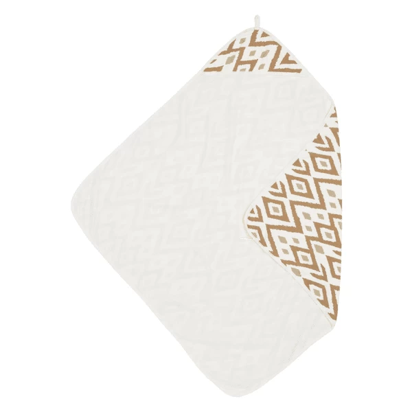 Meyco Ikat Handdoek Met Capuchon Sand 4 Meyco Ikat Handdoek Met Capuchon Sand - Afbeelding 4