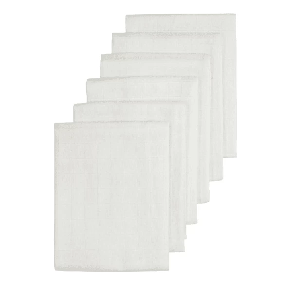 Meyco Muslin Gauze Luiers Set Van 6 Uit White 1 Meyco Muslin Gauze Luiers Set Van 6 Uit White