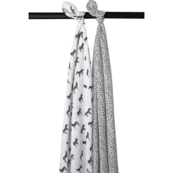 Meyco Swaddles 2-pack Zebra Animal / Cheetah 120x120 Cm