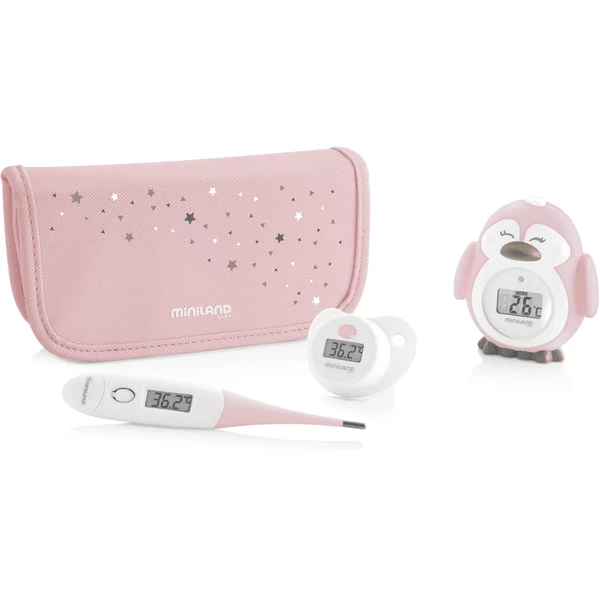 Miniland Thermometer-Set Roze/wit 1 Miniland Thermometer-Set Roze/wit