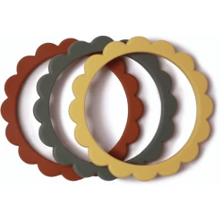 Mushie Bijtring Bloemenarmband, Zonneschijn/Droogde Tijm/Klei, 3 Stuks -Babyverzorging Deals mushie bijtring bloemenarmband zonneschijn droogde tijm klei 3 stuks a399257 4