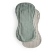 Mushie Burp Doekje Mousseline Roman Green /Mist 2-pack