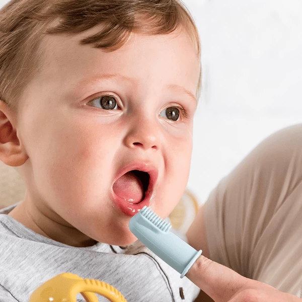 Nattou Set Van 2 Babytandenborstels Blauw 4 Nattou Set Van 2 Babytandenborstels Blauw - Afbeelding 4