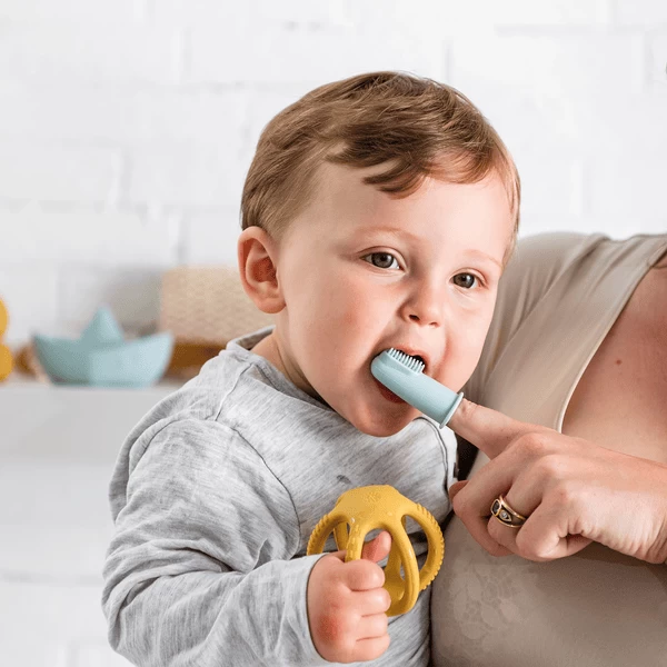 Nattou Set Van 2 Babytandenborstels Blauw 5 Nattou Set Van 2 Babytandenborstels Blauw - Afbeelding 5