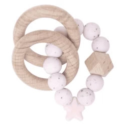 Nibbling Bijt- En Rammelring STELLAR Griffioen Gespikkeld Roze