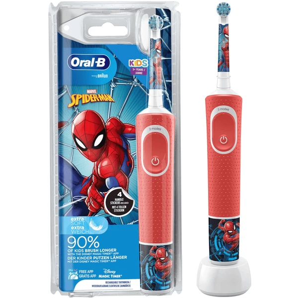 Oral B Oral-B Elektrische Tandenborstel, Vitality 100 Kids, Spider Man 3 Oral B Oral-B Elektrische Tandenborstel, Vitality 100 Kids, Spider Man - Afbeelding 3