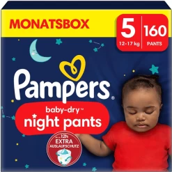 Pampers® Pampers Baby-Dry Pants Night , Maat 5 12-17kg, Maandbox (1 X 160 Luiers)