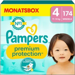 Pampers® Pampers Premium Protection , Maat 4 Maxi, 9-14kg, Maandbox (1x 174 Luiers)
