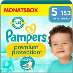 Pampers® Pampers Premium Protection , Maat 5 Junior , 11-16kg, Maandbox (1x 152 Luiers)