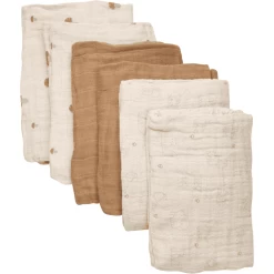 Pippi Mousseline Doeken Set Van 6 Almond -Babyverzorging Deals pippi mousseline doeken set van 6 almond a389398 4