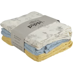 Pippi Mousseline Doeken Set Van 6 Ocean