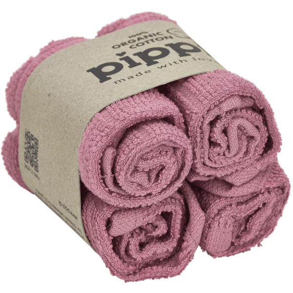 Pippi Washandjes 4-pack Oude Roos 1 Pippi Washandjes 4-pack Oude Roos
