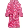 Playshoes Fleece Badjas Bloemen Pink