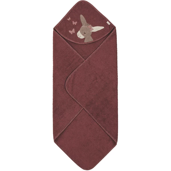 Sterntaler Badcape Emmily Donkerrood 80 X 80 Cm 2 Sterntaler Badcape Emmily Donkerrood 80 X 80 Cm - Afbeelding 2