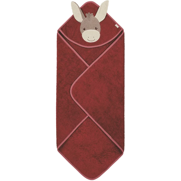 Sterntaler Ezel Motief Badlaken Emmily Donkerrood 2 Sterntaler Ezel Motief Badlaken Emmily Donkerrood - Afbeelding 2