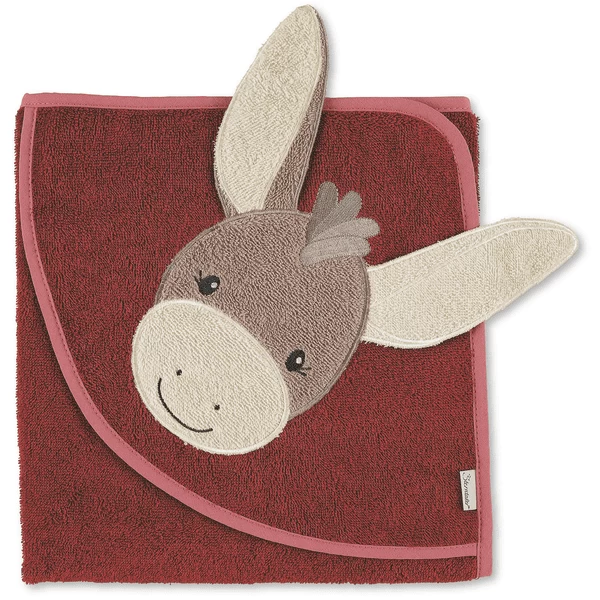 Sterntaler Ezel Motief Badlaken Emmily Donkerrood 1 Sterntaler Ezel Motief Badlaken Emmily Donkerrood