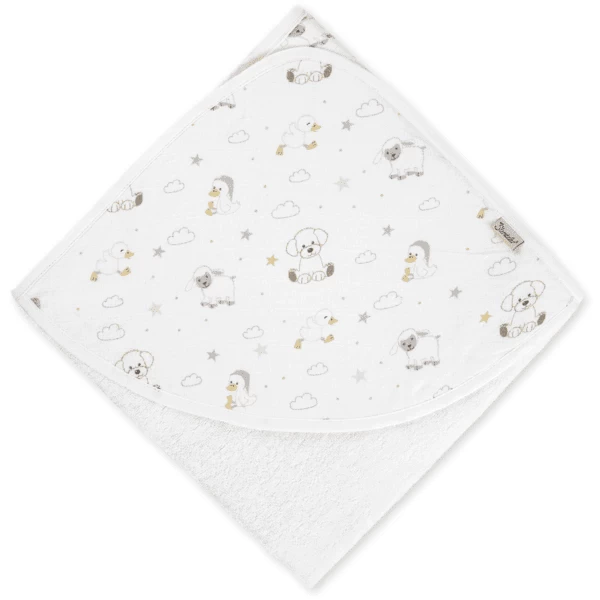 Sterntaler Handdoek Met Capuchon Mousseline Badstof 80 X 80 Cm 2 Sterntaler Handdoek Met Capuchon Mousseline Badstof 80 X 80 Cm - Afbeelding 2