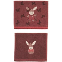 Sterntaler Kinderhanddoek Dubbel Pak Emmily Donkerrood 50 X 30 Cm