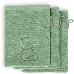 Sterntaler Washandschoenen 3 Pack Hond Groen