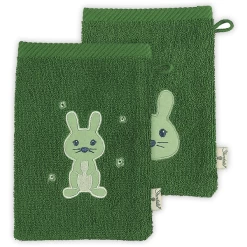 Sterntaler Washandschoenen Twin Pack Kinni Donkergroen