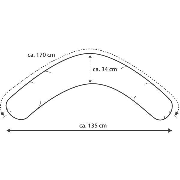 Theraline Dodo Voedingskussen Incl. Hoes Sterren Grijs 2 Theraline Dodo Voedingskussen Incl. Hoes Sterren Grijs - Afbeelding 2