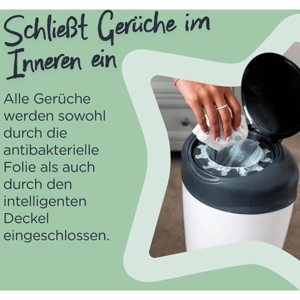 Tommee Tippee Luieremmer Sangenic Simple E Incl. 3 Cassettes Wit/grijs 5 Tommee Tippee Luieremmer Sangenic Simple E Incl. 3 Cassettes Wit/grijs - Afbeelding 5