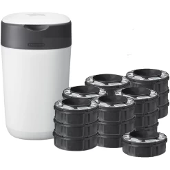 Tommee Tippee Luieremmer Twist & Click Advanced , Incl. 19 Cassettes Met Antibacteriële Film Van Duurzame Oorsprong Green In Wit.