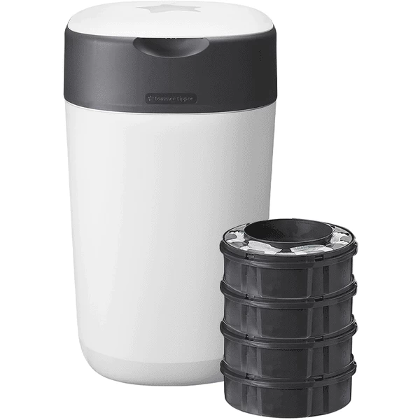 Tommee Tippee Twist & Click Advance Luieremmer, Incl. 4 Cassettes Met Antibacteriële Green Folie Van Duurzame Herkomst In Wit 1 Tommee Tippee Twist & Click Advance Luieremmer, Incl. 4 Cassettes Met Antibacteriële Green Folie Van Duurzame Herkomst In Wit