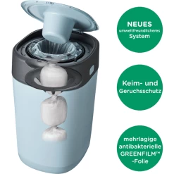 Tommee Tippee Twist & Click Advanced Luieremmer, Incl. Een Cassette Met Antibacteriële Folie Uit Duurzaam Beheerde Bronnen Green In Blauw -Babyverzorging Deals tommee tippee twist amp click advanced luieremmer incl een cassette met antibacteriele folie uit duurzaam beheerde bronnen green in blauw a313737 4