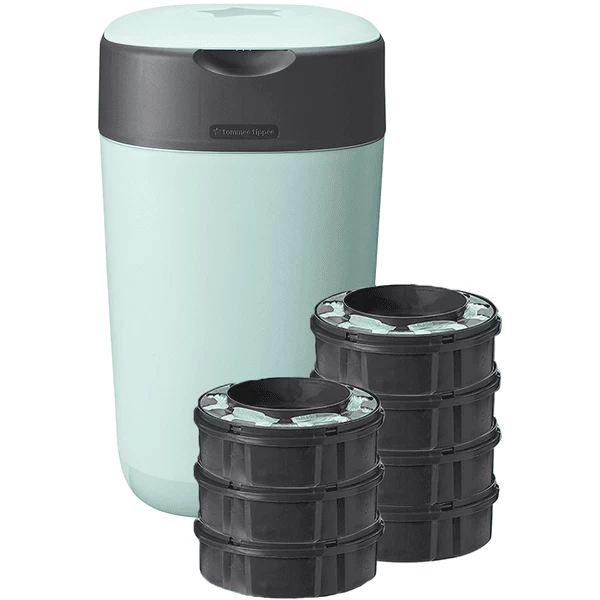 Tommee Tippee Twist & Click Advanced Luieremmer, Incl. 7 Cassettes Met Duurzaam, Antibacterieel Green Folie In Groen 1 Tommee Tippee Twist & Click Advanced Luieremmer, Incl. 7 Cassettes Met Duurzaam, Antibacterieel Green Folie In Groen
