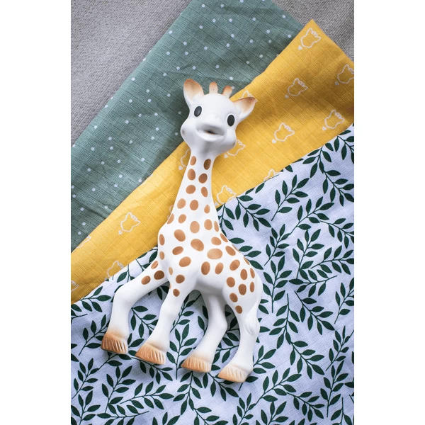 VULLI Sophie La Girafe® Kleurrijke Boerendoekjes / Swaddles Set Van 5 VULLI Sophie La Girafe® Kleurrijke Boerendoekjes / Swaddles Set Van - Afbeelding 5