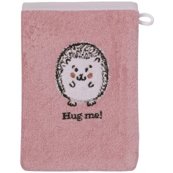 WÖRNER SÜDFROTTIER Set Washandje + Badcape Egel Roze -Babyverzorging Deals woerner suedfrottier set washandje badcape egel roze a384386 3