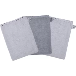 WÖRNER SÜDFROTTIER Washandschoen Sterren Grijs 3 Pack